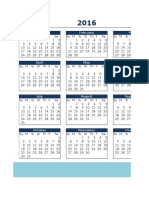 Yearly Calendar in Excel Template2013 (1) - 0