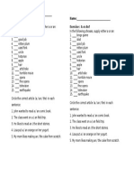 A/an/the Article Worksheet