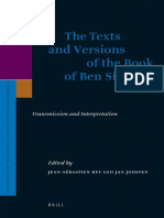 Texts and Versions of The Book of Ben Sir A