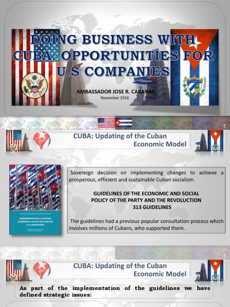 Doing Business With Cuba Opportunities For U.S. Companies PDF