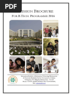 IIIT BTech Admission Brochure 2016