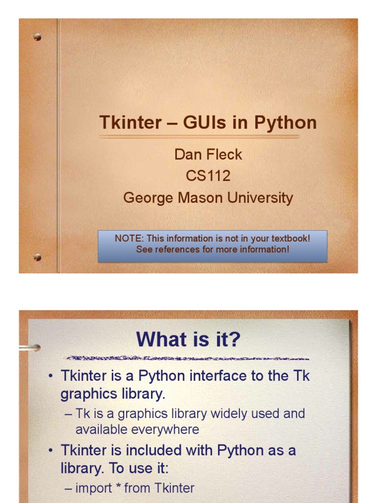 Tkinter - GUIs in Python PDF | PDF | Widget (Gui) | Dialog Box