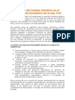 Impacto Del Cambio Climático en El Crecimiento Económico de La Ing