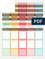 Adesivos Planner Delineado Gatinho Estudo