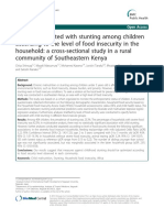 Factors Associated With Stunting Among Children According To The Level of Food Insecurity in The Household A Cross-Sectional Study in A Rural Community of Southeastern Kenya