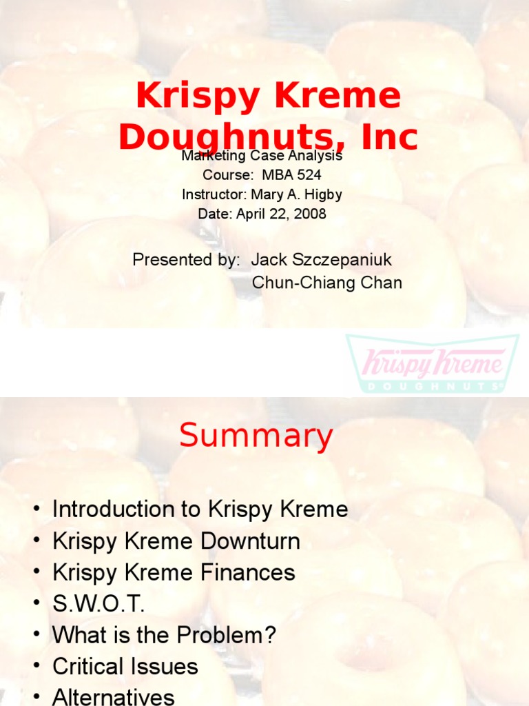 Krispy kreme doughnuts inc. 2015 case study image