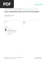 Heat Transfer Analysis of Pin Fin Array: March 2014