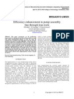 Efficiency Enhancement in Pump Assembly