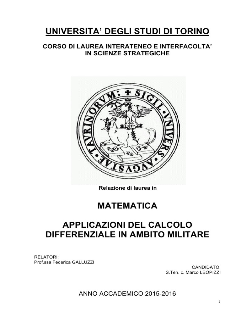 Corso Di Laurea In Scienze Strategiche
