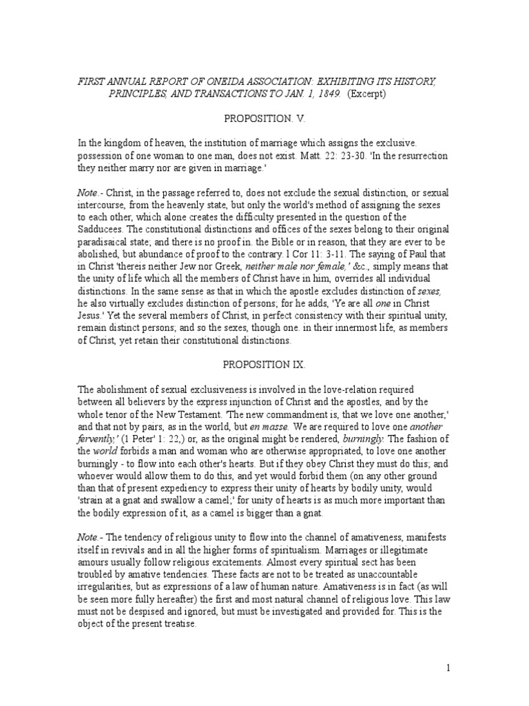 Oneida's Radical Social Theories | PDF | Jesus | God