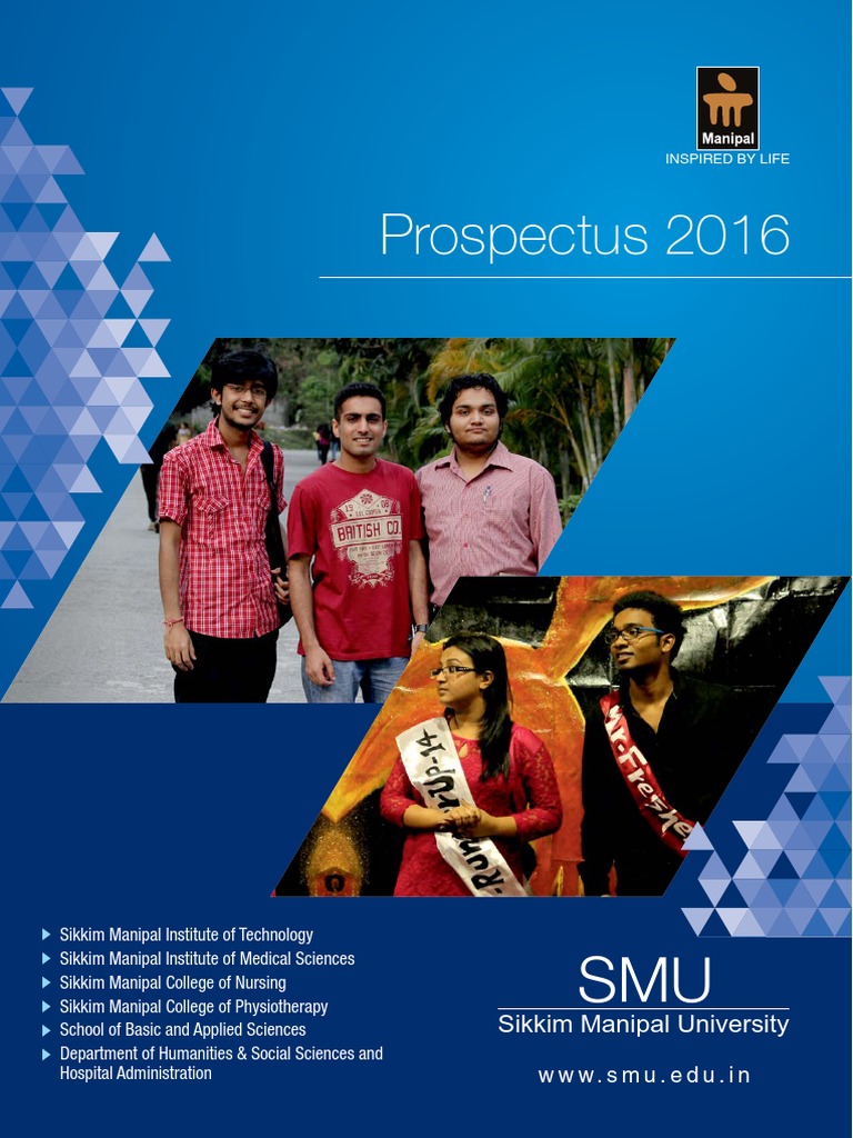SMU Prospectus 2016 PDF University And College Admission Doctor