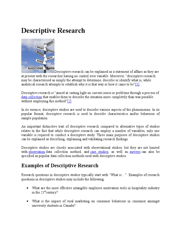 Descriptive quantitative research statistics