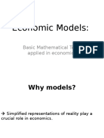 Economic Models:: Basic Mathematical Tools Applied in Economics