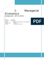 MB0026: Managerial Economics: (Assignment - SET1 & SET2)