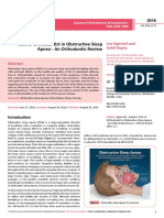 Role of Orthodontist in Obstructive Sleep Apnea An Orthodontic Review