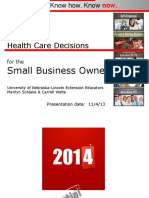 Health Care Decisions: Small Business Owner
