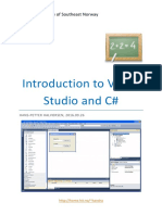 Introduction To Visual Studio and CSharp