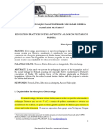 ARTIGO - Práticas de Educação Na Ntiguidade - Um Olhar Sobre Paideia de Plutarco