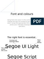 Font and Colours