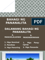 Bahagi NG Pananalita