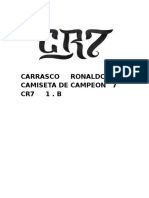 Carrasco Ronaldo Camiseta de Campeon 7 Cr7 1