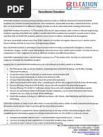 Download ELEATION Recruitment Procedure 2 by Bhavesh SN332175534 doc pdf