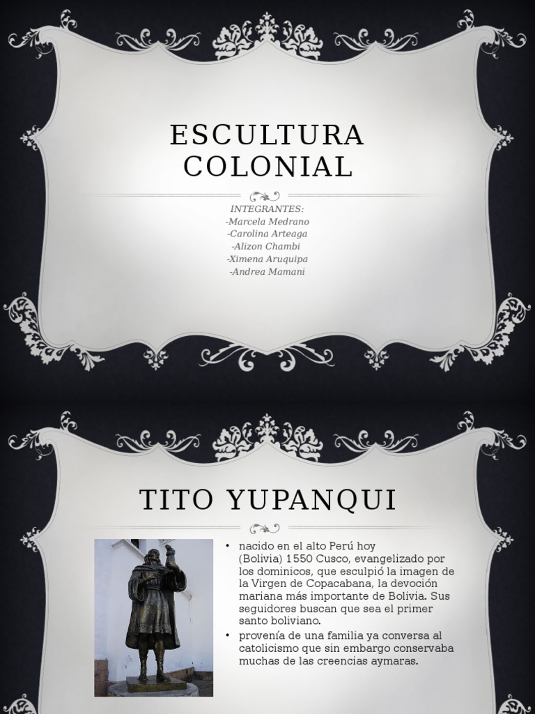 Escultura Colonial | PDF | Bolivia | Religión y creencia
