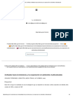 Actitudes Hacia La Tolerancia y La Cooperación en Ambientes Multiculturales