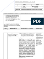 2° Medio Planificacion de Unidad de Aprendizaje Clase A Clase