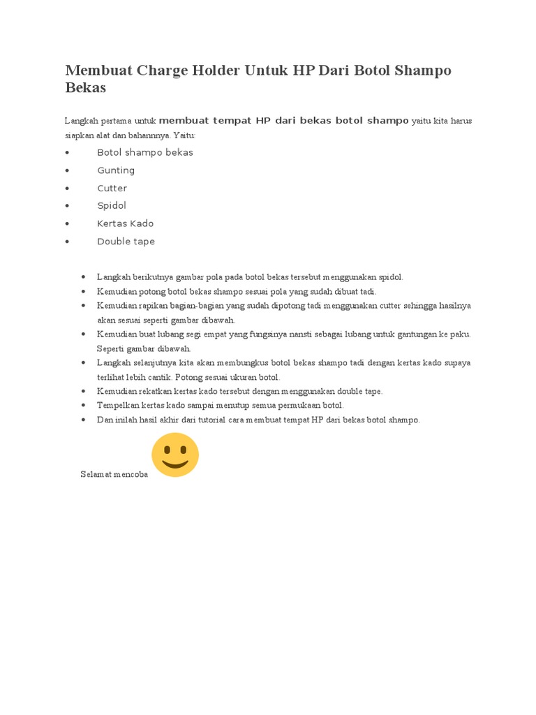 26 Nur Ahmad Ramadhan (Membuat Charge Holder Untuk HP Dari Botol Shampo