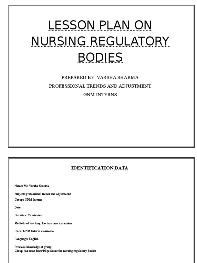 Regulating the Profession An Overview of Nursing Regulatory Bodies and Accreditation Standards
