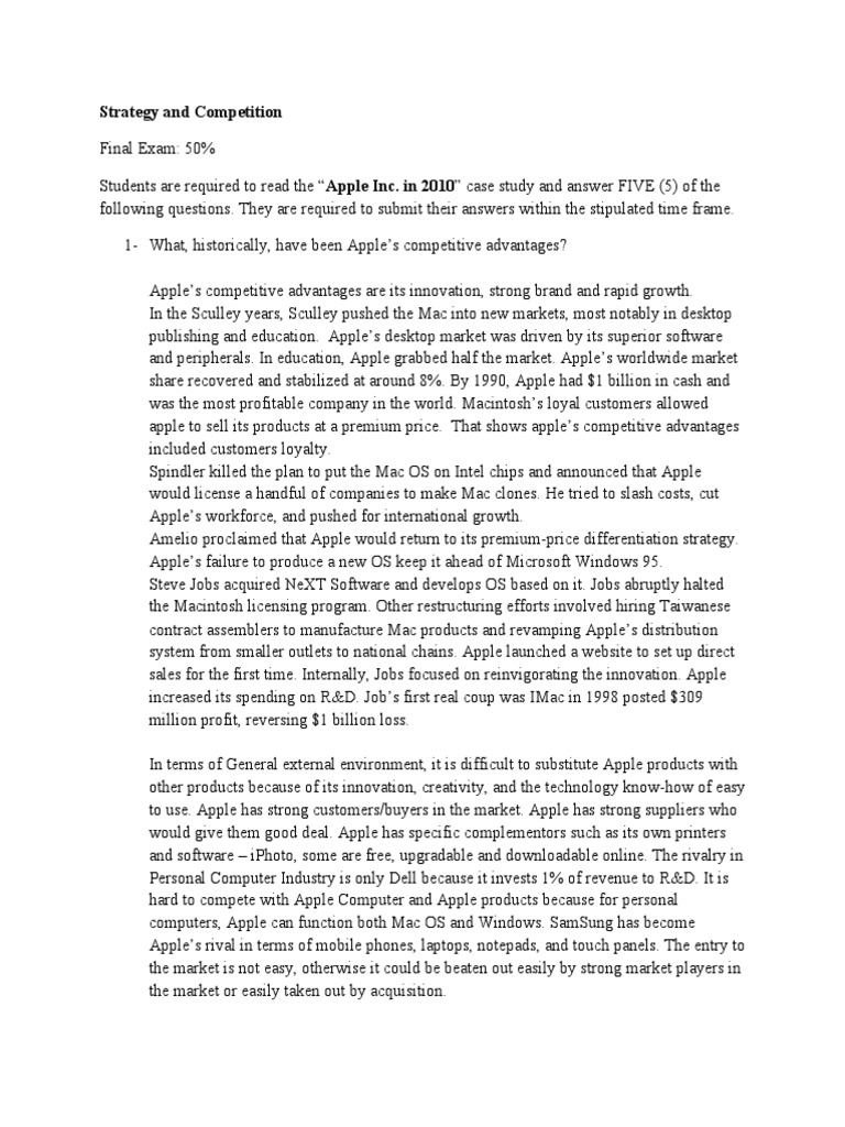 Apple case study answers picture