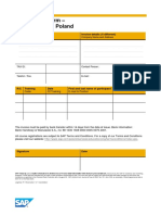 Registration Form - SAP Education Poland: Correspondence Details Invoice Details (If Different)