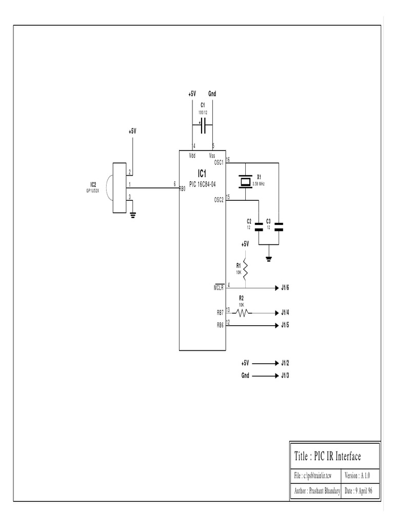 Title: PIC IR Interface: + 5 V GND | PDF | Computers | Technology ...