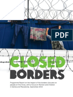 Closed Borders: The Impact of Border Closures On People On The Move, With A Focus On Women and Children in Serbia and Macedonia