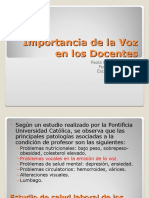 Taller Voz Importancia de La Voz en Los Docentes