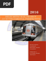 Download ENVIRONMENTAL IMPACTS OF DELHI METRO RAIL PROJECT - Environmental Perspective by MAYANK VIKHONA SN332193417 doc pdf