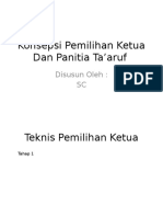 Konsepsi Pemilihan Ketua Dan Panitia Ta’Aruf