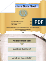 Evaluasi Pendidikan - Analisis Butir Soal