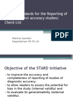 Stard (Standards For The Reporting of Diagnostic Test Accuracy Studies) Check List