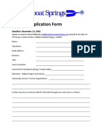 City 101 Application Form 