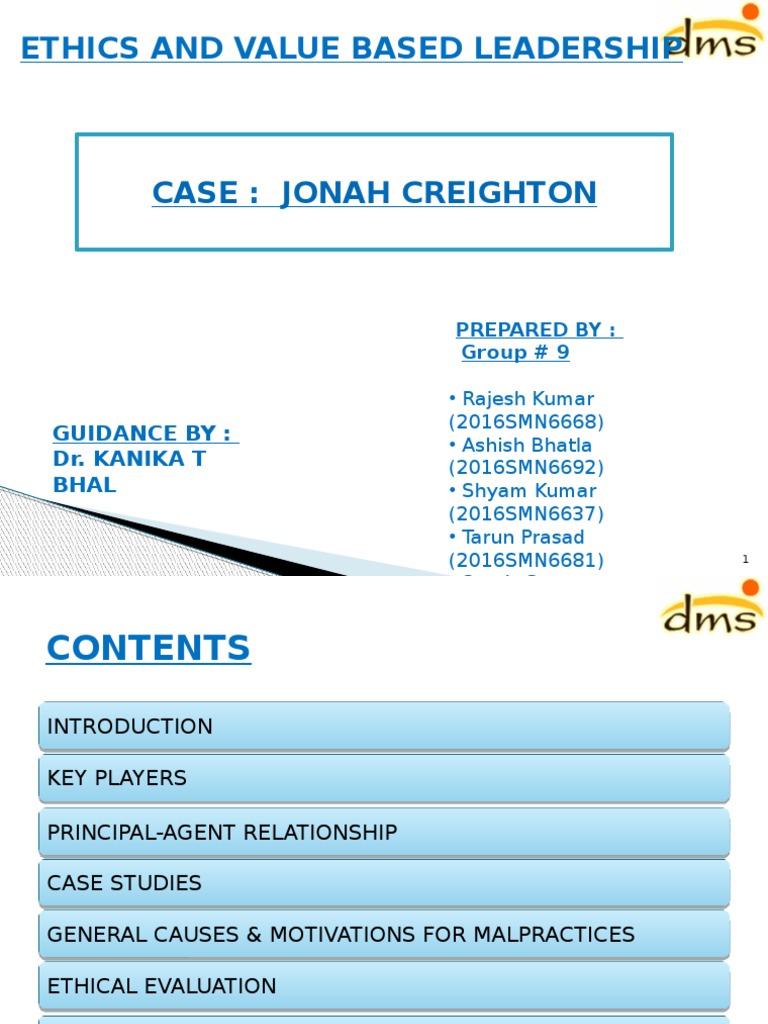 Ethics in Value-Based Leadership Case Study | PDF | Enron | Board Of ...