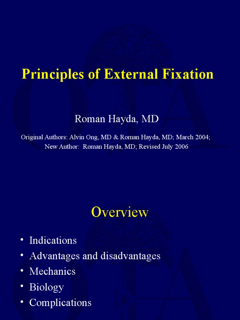 Principles of External Fixation Guide | PDF | Surgery | Musculoskeletal ...