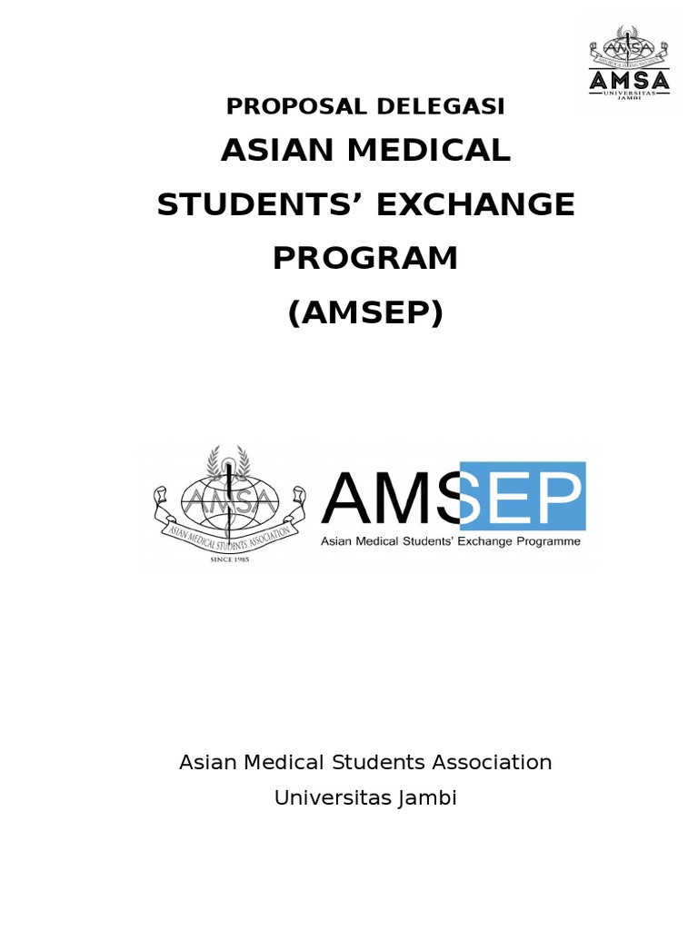 Asian Medical Students' Exchange Program (Amsep) : Proposal Delegasi ...