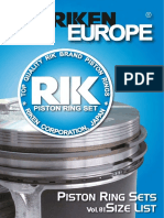 Riken Piston Rings for European Vehicles Vol01; Кольца поршневые RIK vol01