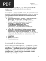 Programa de Necessidades Escola Ensino Medio