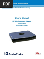 LTRT-50611 MP-20x Telephone Adapter User's Manual Ver 4.4.3