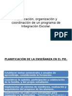 Planificación, Organización y Coordinación de Un Programa
