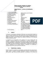 Administracion y Gestion en Enfermeria