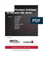 High Performance Techniques For Microsoft SQL Server